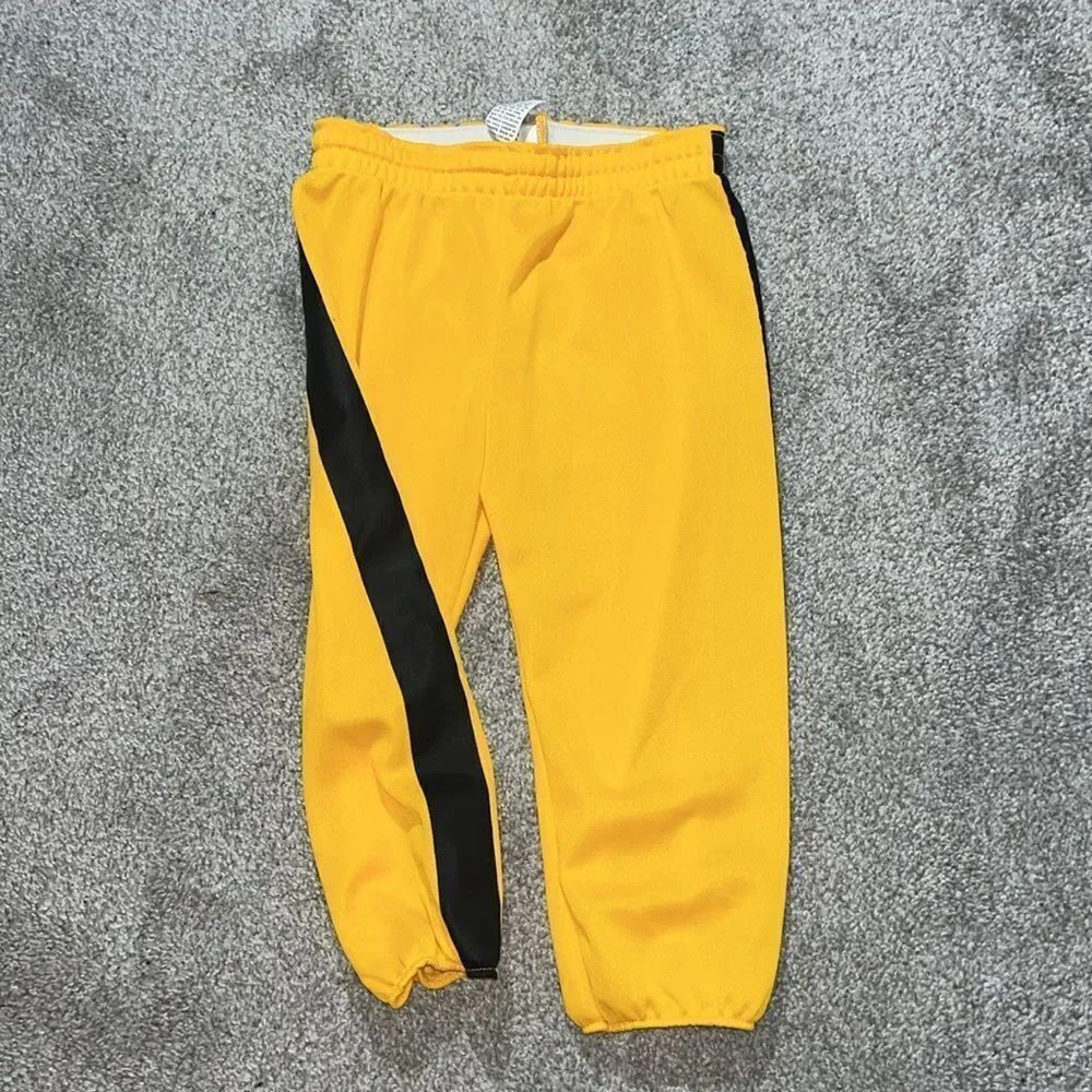 Boys kids NFL Franklin Pittsburgh Steelers Gold/Black stripe football Pants M